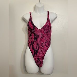 Fashion Nova Size Small lingerie PINK Body Suit